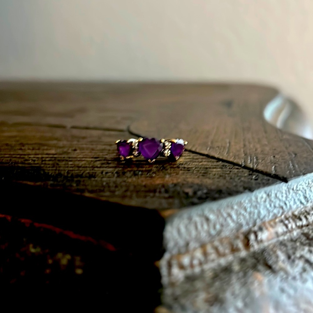 Gold Amethyst ring.